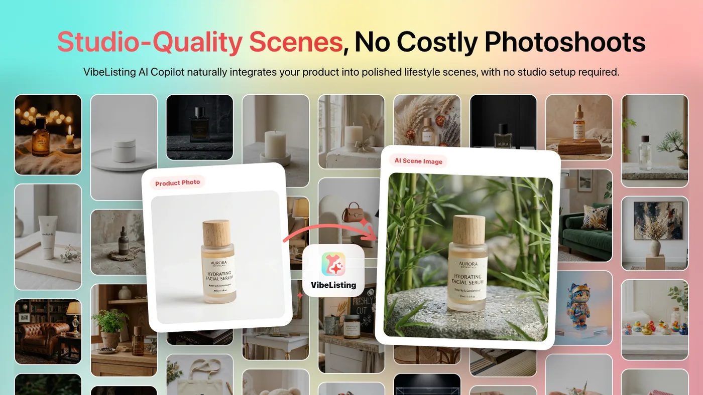 VibeListing AI scene image workflow preview